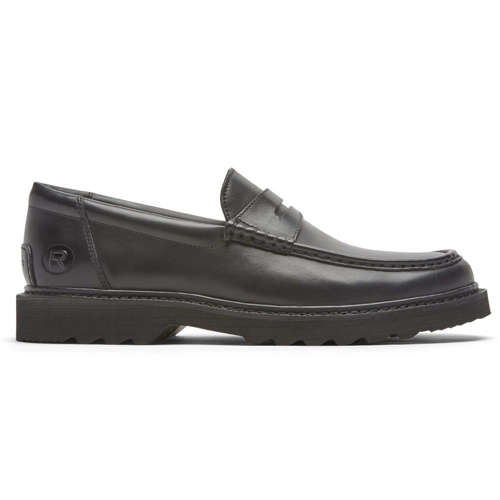 Rockport Mens Peirson Penny Keeper - Slip-On Black - OZW689405